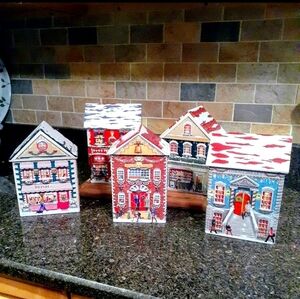 Lot 0f 5 Harry London Empty Tin Village